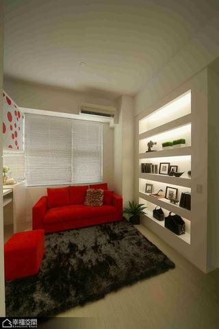 现代简约风格小户型时尚沙发背景墙设计图