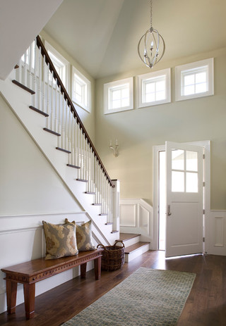 大户型白色家具别墅楼梯设计图装修效果图