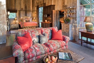 宜家风格客厅三层独栋别墅舒适实木沙发客厅图片
