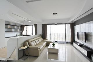 简约风格公寓舒适黑白客厅设计