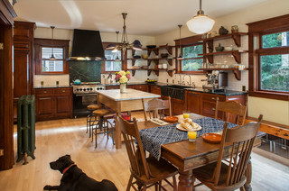 现代简约风格厨房复式大厅舒适灯光图片