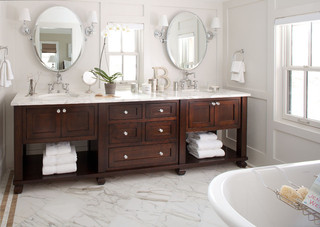 现代简约风格卫生间一层别墅浪漫婚房布置品牌浴室柜效果图