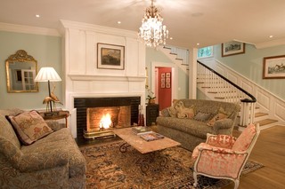美式风格客厅三层半别墅浪漫卧室实木楼梯设计图纸
