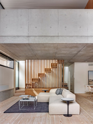 现代简约风格客厅35平米经济型实木楼梯设计图纸