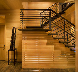 房间欧式风格复式吊顶豪华型实木楼梯效果图