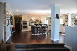 美式风格欧式奢华3平方厨房客厅木地板图片