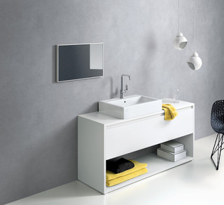 现代简约风格厨房loft公寓客厅简洁实木浴室柜图片