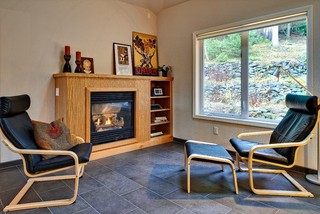 美式风格卧室一层别墅及暖色调宜家椅子图片