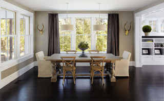 现代简约风格三层双拼别墅小清新红木家具餐桌效果图