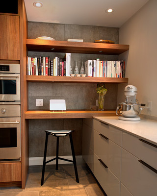 现代简约风格厨房复式卧室大气小书房设计