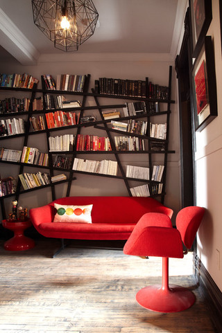 混搭风格一层半别墅实用书房2011装修效果图