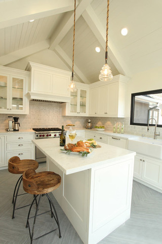 现代简约风格厨房三层连体别墅暖色调5平方厨房效果图