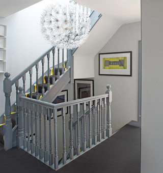 现代简约风格卧室三层半别墅时尚简约室内楼梯设计图纸
