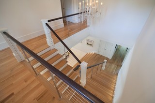 欧式风格卧室三层双拼别墅大气别墅楼梯设计图效果图
