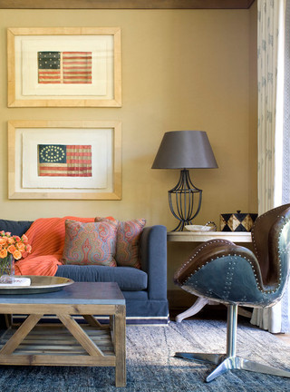美式风格客厅2013别墅稳重两用沙发床图片