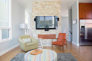 现代简约风格客厅三层半别墅大气2013年电视背景墙设计