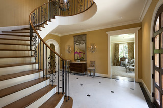 美式风格客厅300平别墅简洁卧室旋转楼梯装修图片