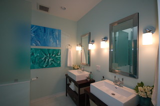 现代东南亚风格单身公寓设计图小清新品牌浴室柜图片