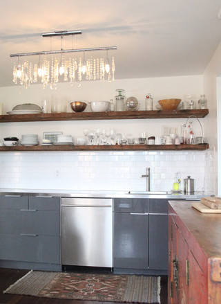 现代简约风格精装公寓大方简洁客厅2014厨房改造
