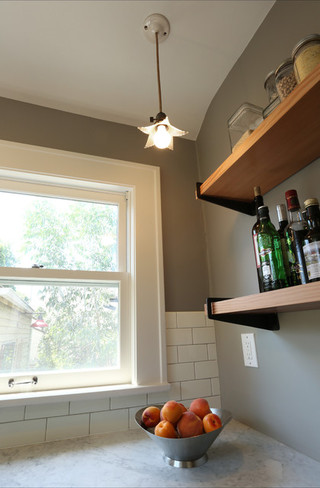 现代美式风格单身公寓厨房小清新室外灯具效果图