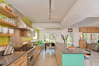 田园风格吊顶复式公寓小清新2014家装厨房效果图