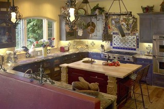 地中海风格一层半小别墅浪漫婚房布置6平米厨房装修
