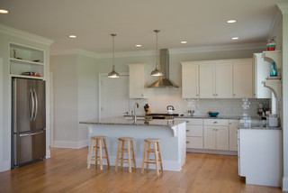 现代中式风格一层别墅简单实用欧式开放式厨房装潢