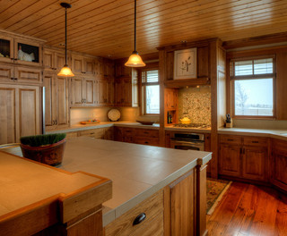 美式乡村风格2014年别墅温馨客厅6平米厨房装潢