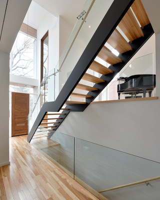 现代简约风格卧室三层半别墅时尚简约室内旋转楼梯设计图纸