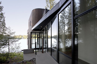 现代美式风格200平米别墅大气室内窗户效果图