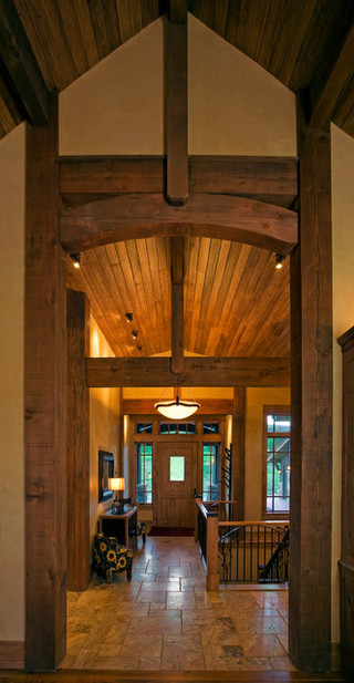 美式乡村风格客厅2013年别墅唯美装修门厅设计图