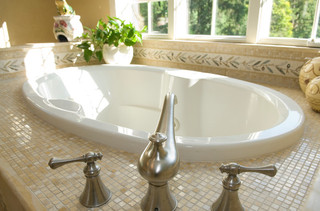 美式风格卧室3层别墅舒适嵌入式浴缸效果图