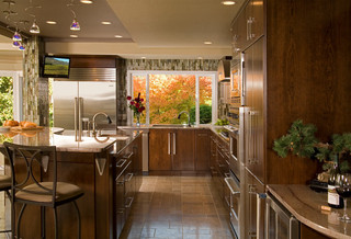 美式风格客厅三层独栋别墅简单温馨厨房隔断装饰设计图纸