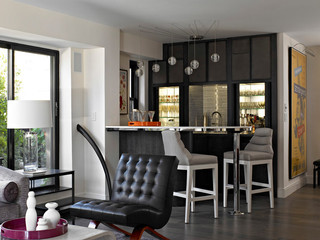 新古典风格单身公寓厨房稳重办公吧台装修效果图
