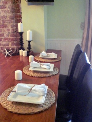 中式风格客厅三层别墅稳重家用餐桌图片
