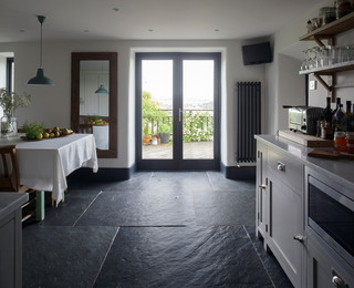 新古典风格2层别墅稳重开放式厨房设计图