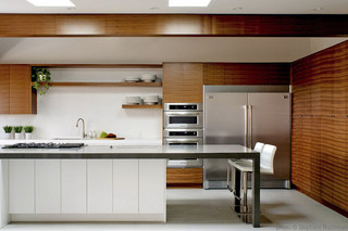 现代简约风格厨房一层半小别墅大方简洁客厅2014整体厨房效果图