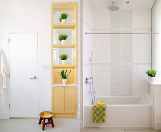 现代简约风格三层半别墅简洁整体淋浴房效果图