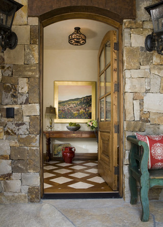 美式乡村风格三层小别墅浪漫卧室门厅隔断设计图纸