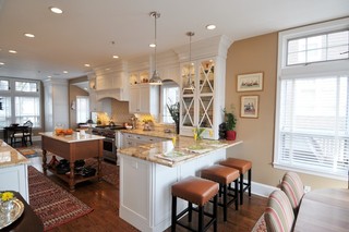 新古典风格卧室一层半别墅唯美小户型开放式厨房设计