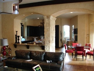 新古典风格卧室三层连体别墅稳重咖啡色效果图