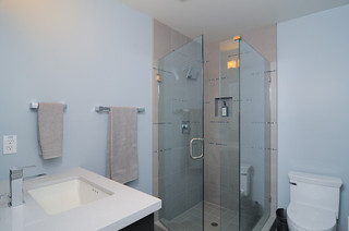 现代简约风格卫生间三层双拼别墅简洁卧室整体淋浴房图片