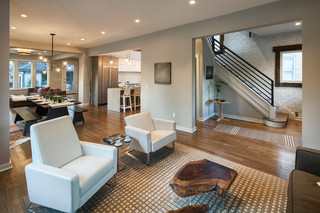 现代简约风格卫生间一层别墅及舒适简约欧式客厅设计图