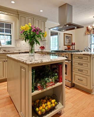 现代美式风格50平复式楼温馨装饰半开放式厨房装修效果图