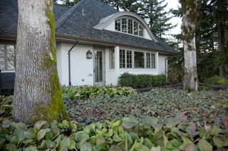 现代中式风格三层平顶别墅稳重私家花园效果图