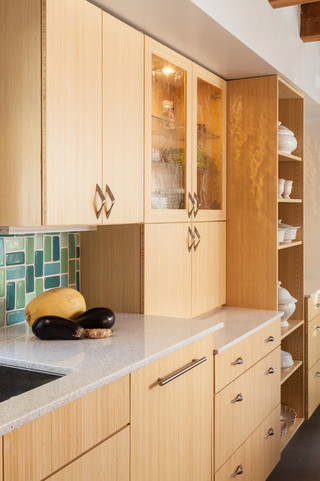客厅简洁原木色家居5平方厨房整体橱柜设计图