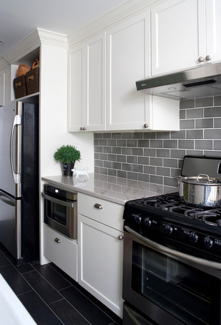 大气白色欧式家具 6平方厨房橱柜安装图