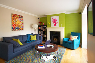 现代简约风格餐厅单身公寓厨房绿色橱柜10-15万50平米复式装修效果图