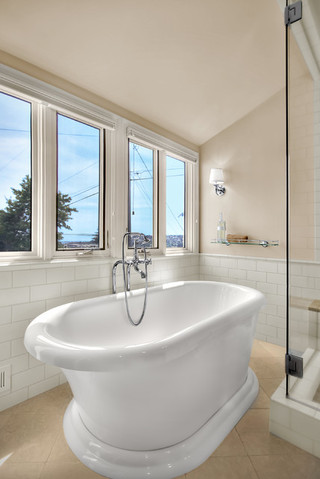 现代简约风格厨房富裕型140平米以上独立式浴缸图片