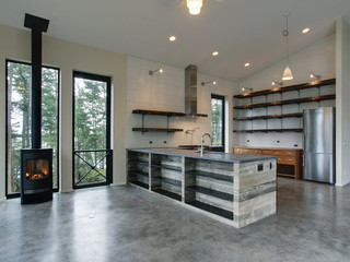 田园风格卧室富裕型140平米以上小户型开放式厨房设计